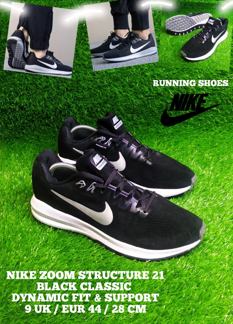 nike zoom structure 21 black