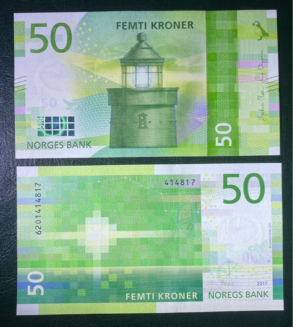 Paper Money World Europe NORWAY 50 KRONER 2017 UNC COMBINE BANKNOTES 1999-20-kroner-norway-and-5-canada-collaboration-royal-norw