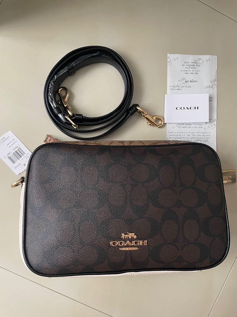 Original Coach Jes Tricolor double zip crossbody bag Brand new, Women's