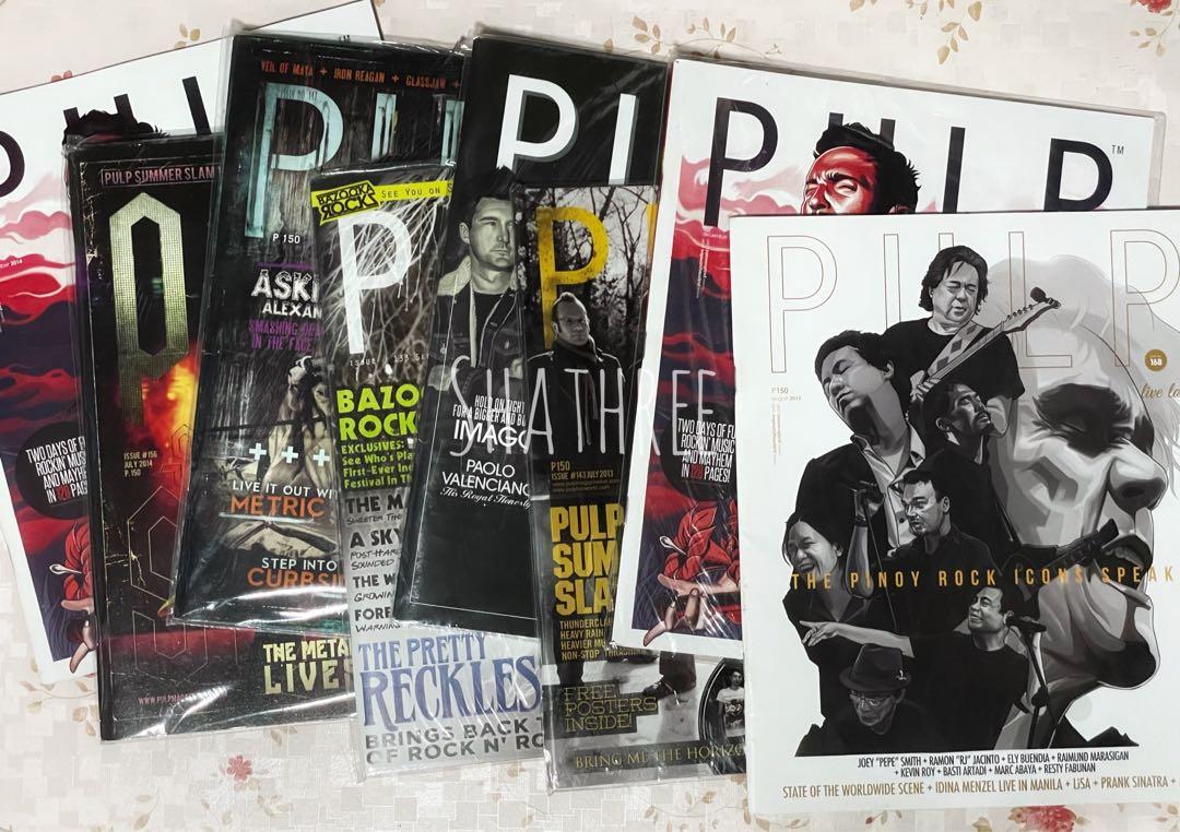 Pulp Magazines (Category: Magazines) located in Taguig. Submitted by shathree (Listing ID 1103834105, Image 1). Description: Pulp mags back issues Almost all are sealed and like brand new!! ❌ August 2015 - The Pinoy Rock Icons Speak! (Unsealed P50) ✅ December 2014 - Bazooka Rocks III (1 sealed P60, 1 unsealed P50) ✅ September 2014 - Anberlin ✅ July 2014 - The Metal Legacy Lives On! (2 copies) ✅ November 2013 - Who's Coming to Play? ✅ July 2013 - 