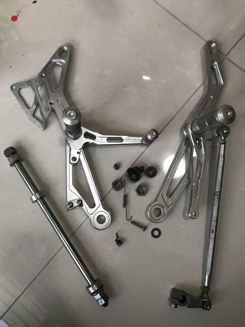 Racing Boy Footrest Yamaha 125z, Motorcycles, Motorcycle Accessories on Carousell