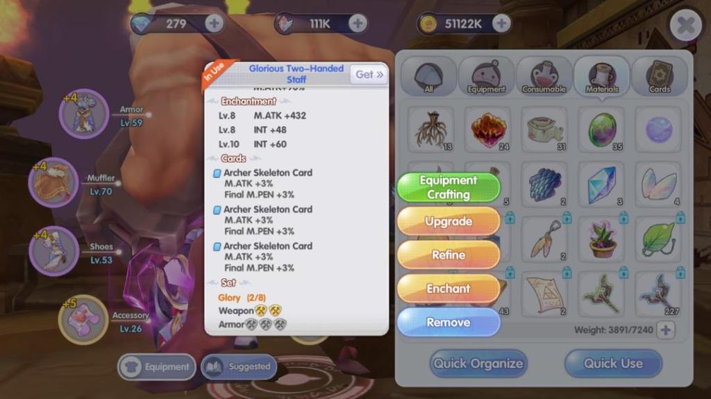 Ragnarok X High Wizard, M.atk 22k, awakened shadow equipment