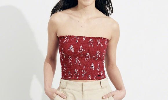 Hollister strapless top sale