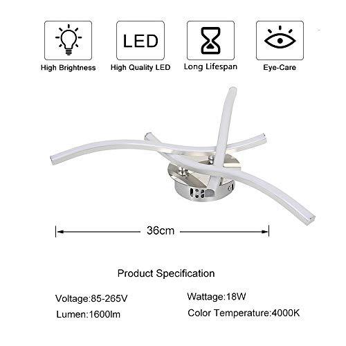 Include 4XGU10 LED Bulbs White Chrome Adjustable LED Ceiling Spotlight Living Room and Bedroom 3.5W, 380LM, Warm White Reteck 4 Way LED Ceiling Light Rotatable for Kitchen