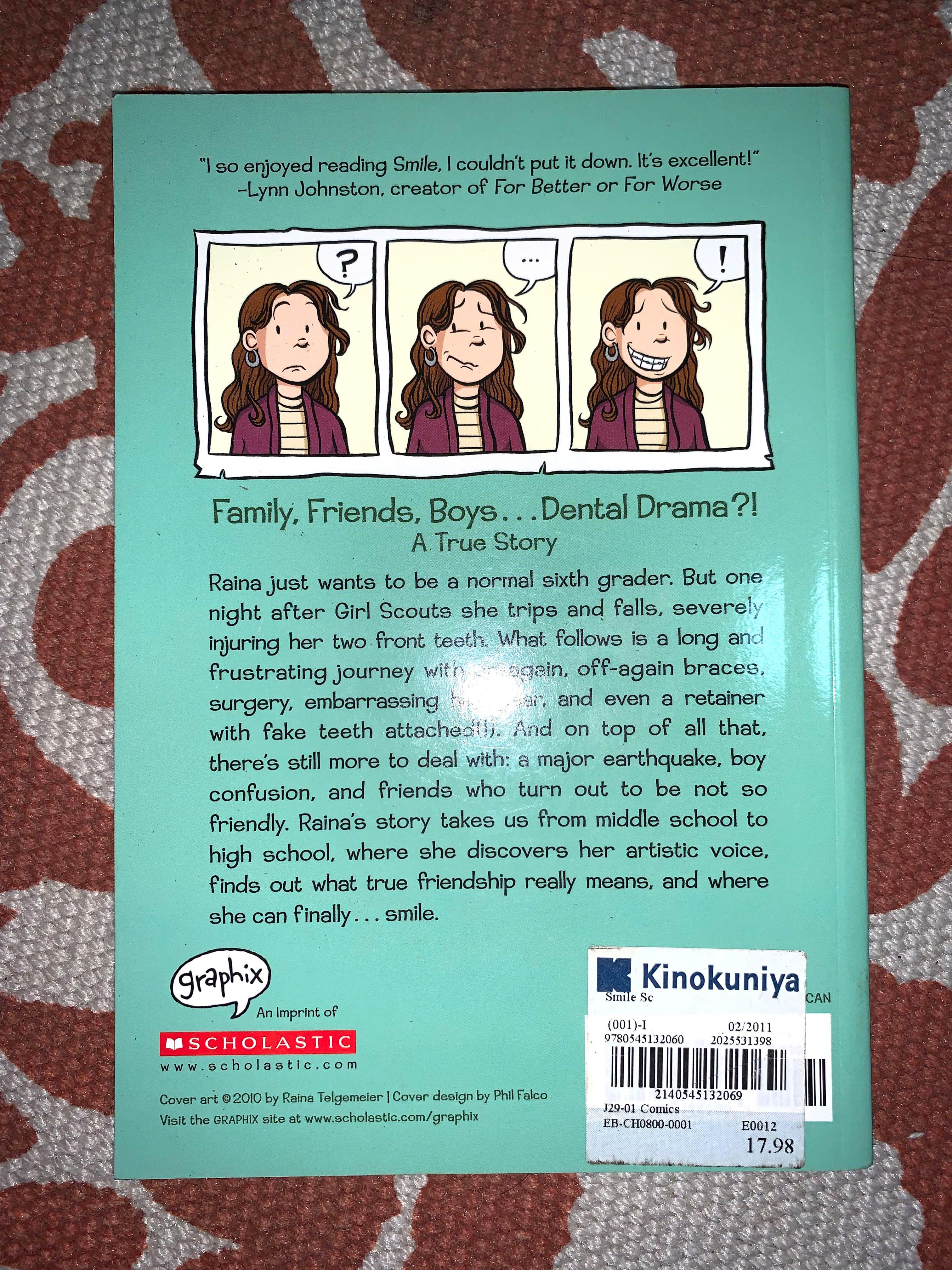 smile by raina telgemeier, Hobbies & Toys, Books & Magazines, Fiction ...