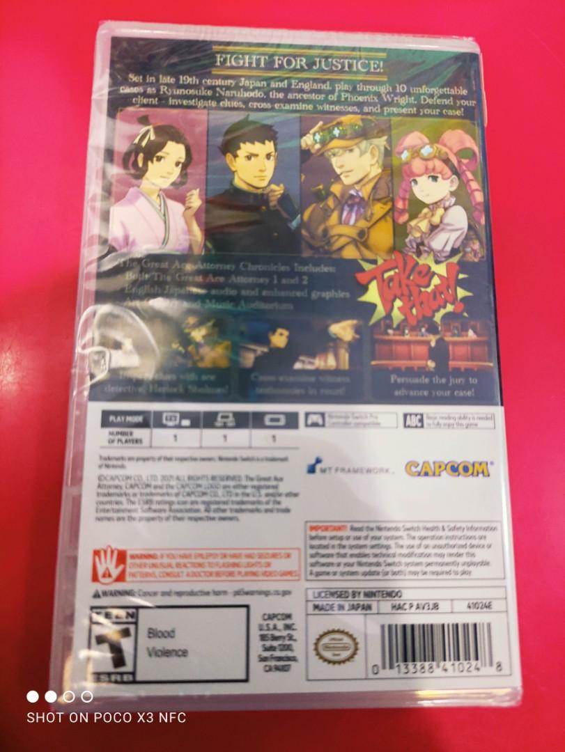 Switch The Ace Great Attorney Chronicles (Category: Nintendo) located in Makati City. Submitted by yomyom_onlineshop (Listing ID 1103748618, Image 2). Description: For Sale Only Brandnew Sealed No To trade Delivery within the day Taguig Market Market Can book Via lalamove Less Time Less Effort Cod,Gcash,Banktransfer.