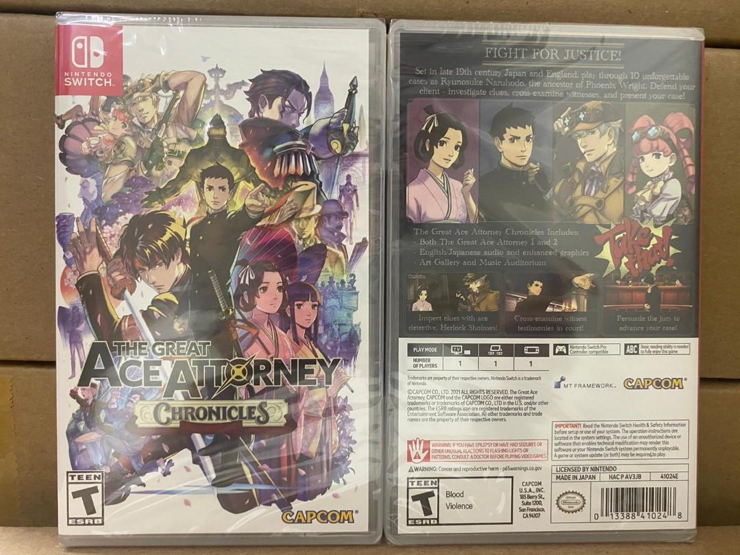 The Great Ace Attorney Chronicles 大逆轉裁判1 2 成步堂龍之介的冒險與覺悟 電子遊戲 遊戲機配件 遊戲禮物卡及帳戶 Carousell