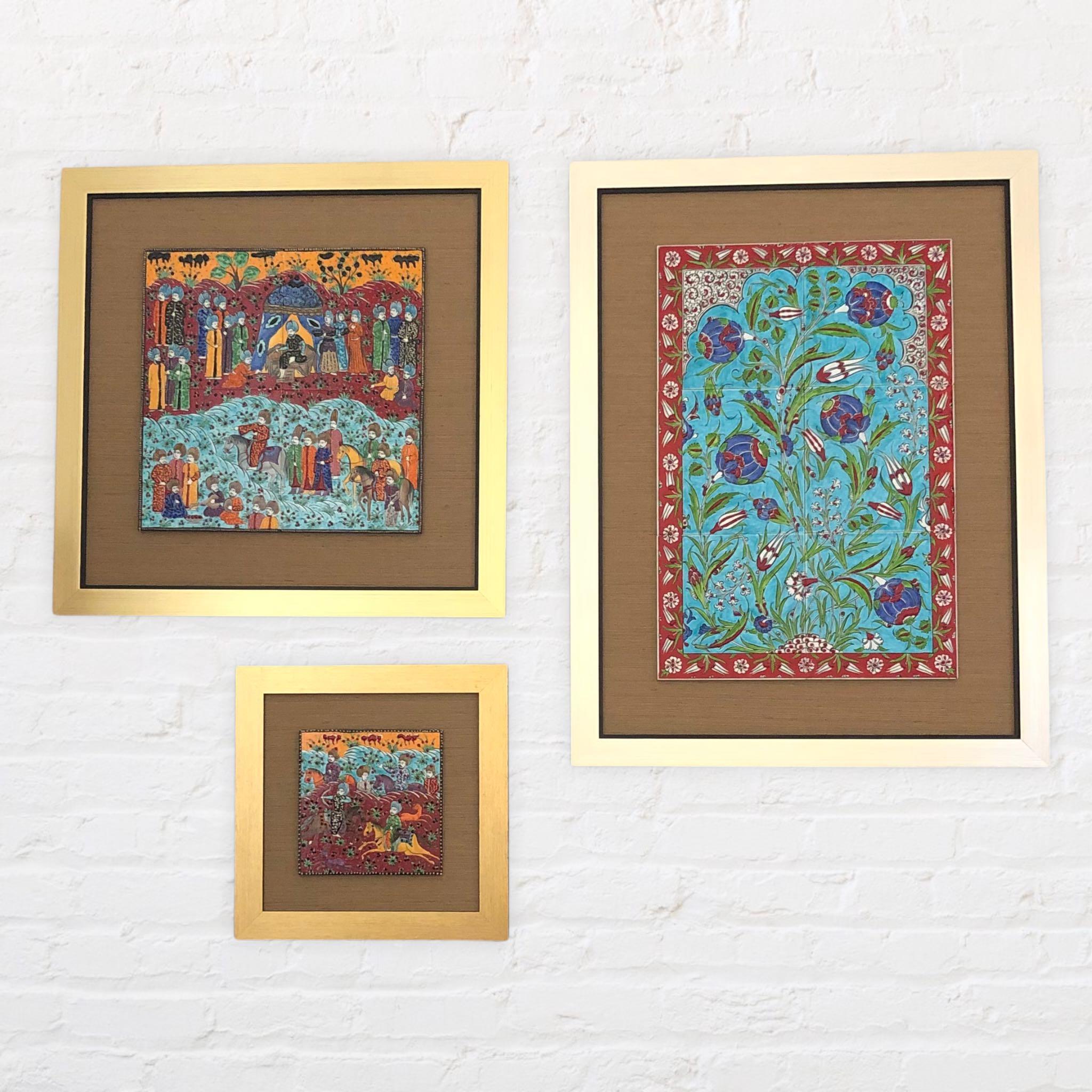 Turkish Tile Wall Art with Frames (Set of 3), Furniture ...