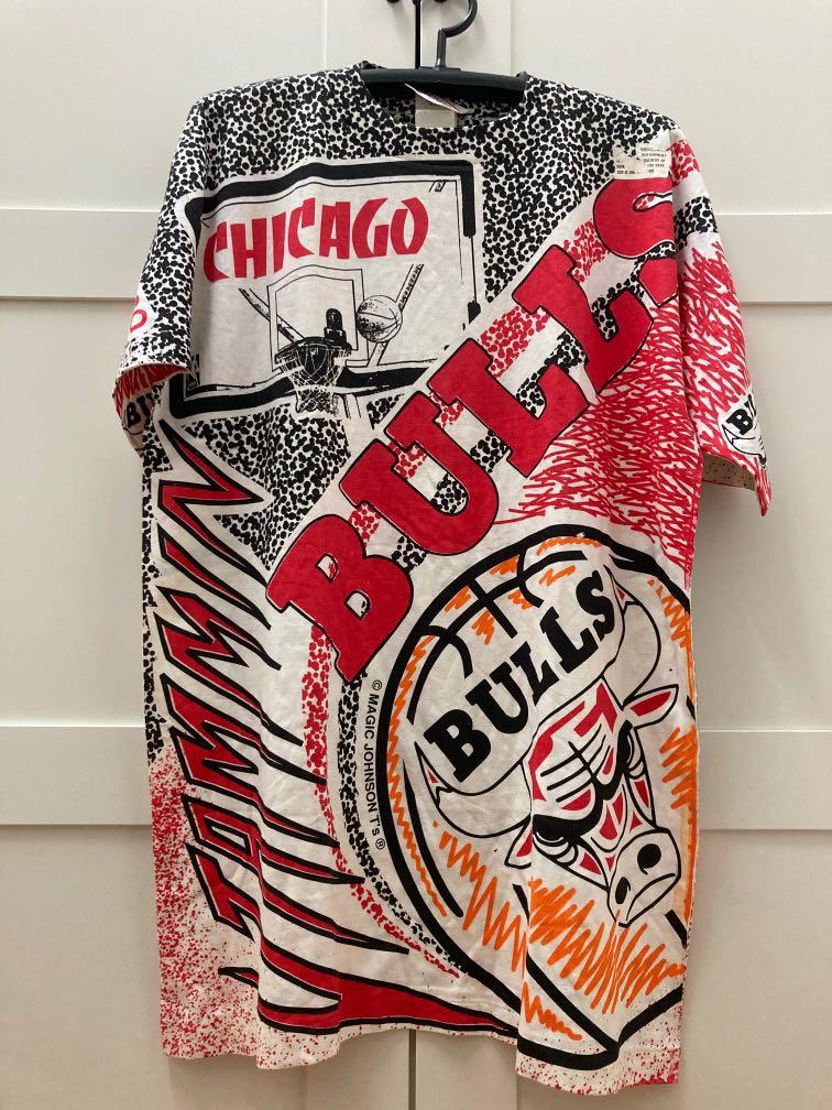 Vintage Chicago Bulls Magic Johnson T's Full Print T shirt