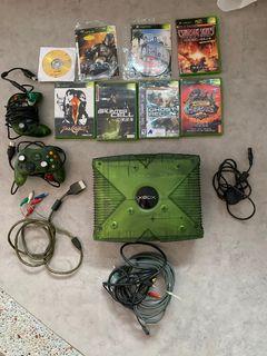 Vintage Xbox & Games w/Original Cables
