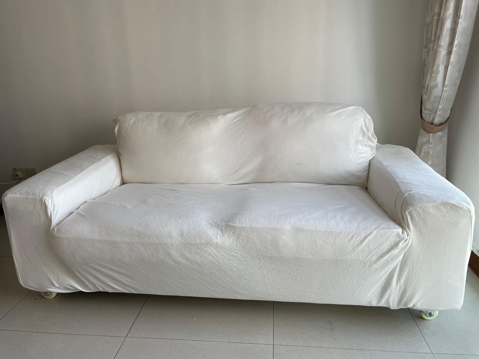 White Kivik seater slip-on Cover, Furniture Home Living