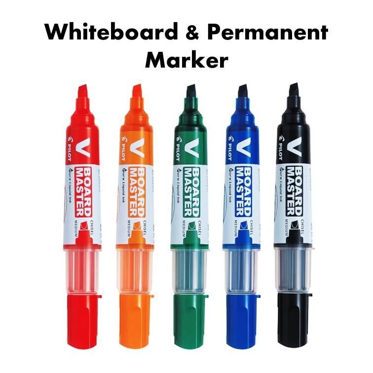 Whiteboard / Permanent Markers (Pilot/ Artline/ Sharpie) Jumbo, V Board