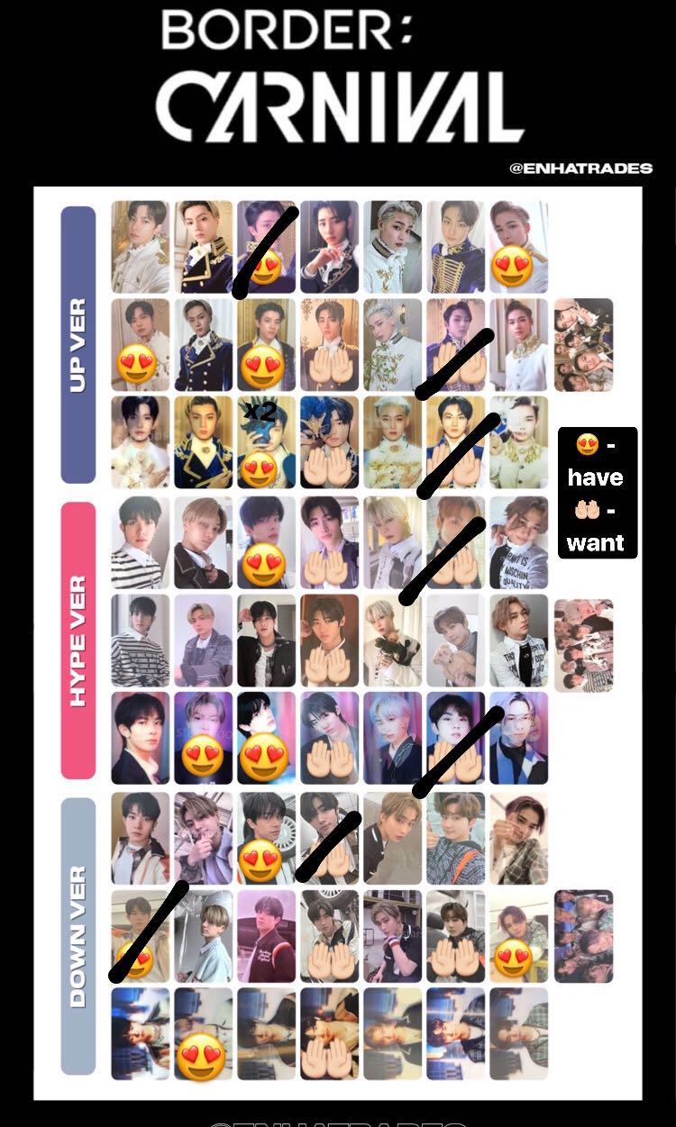 wtt enhypen border carnival pcs jungwon heeseung jay jake