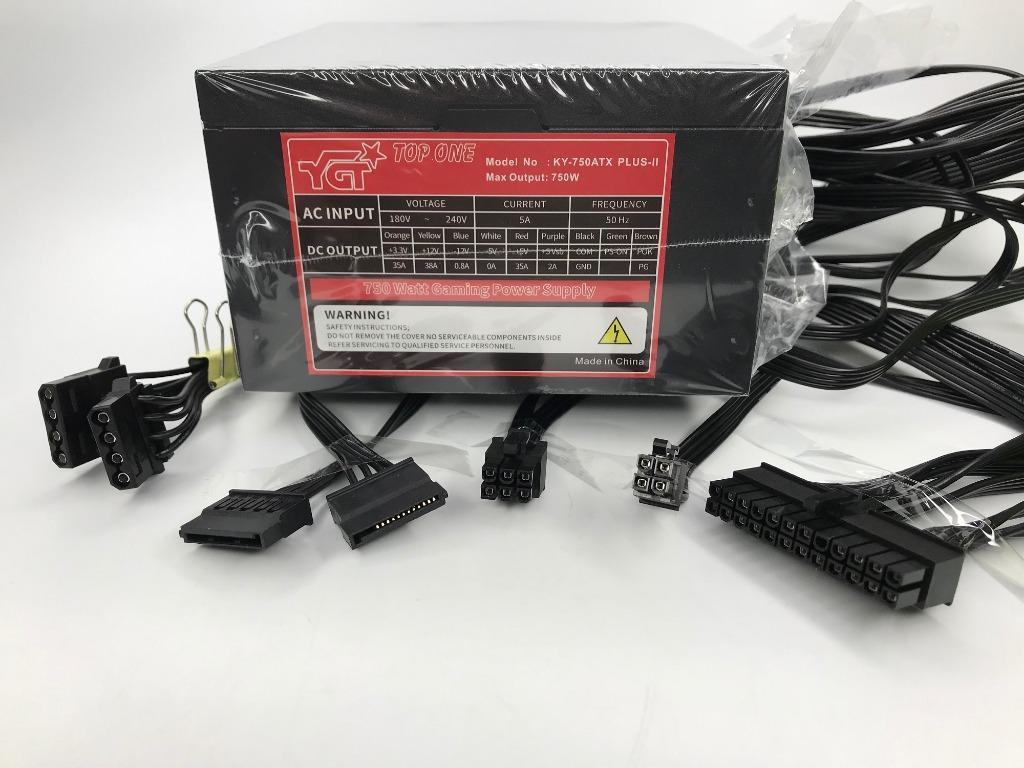 YGT TOP ONE PSU 6PIN, KY750ATX PLUSII, POWER SUPPLY UNIT 750 WATTS