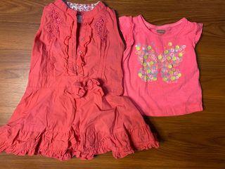 Zara pink dress set 12-18 months
