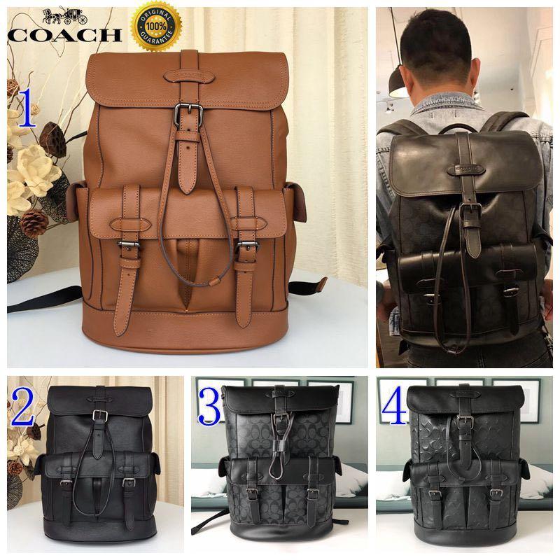 Antique COACH Hudson Classic Men Backpack Travel big Luxury Leather Dad large Holiday bag gentlemen camping Man pack hiking husband Father s Day