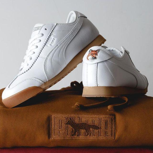 🔥 Puma x Maison Kitsune Roma white trainers sneaker 波鞋, 男裝