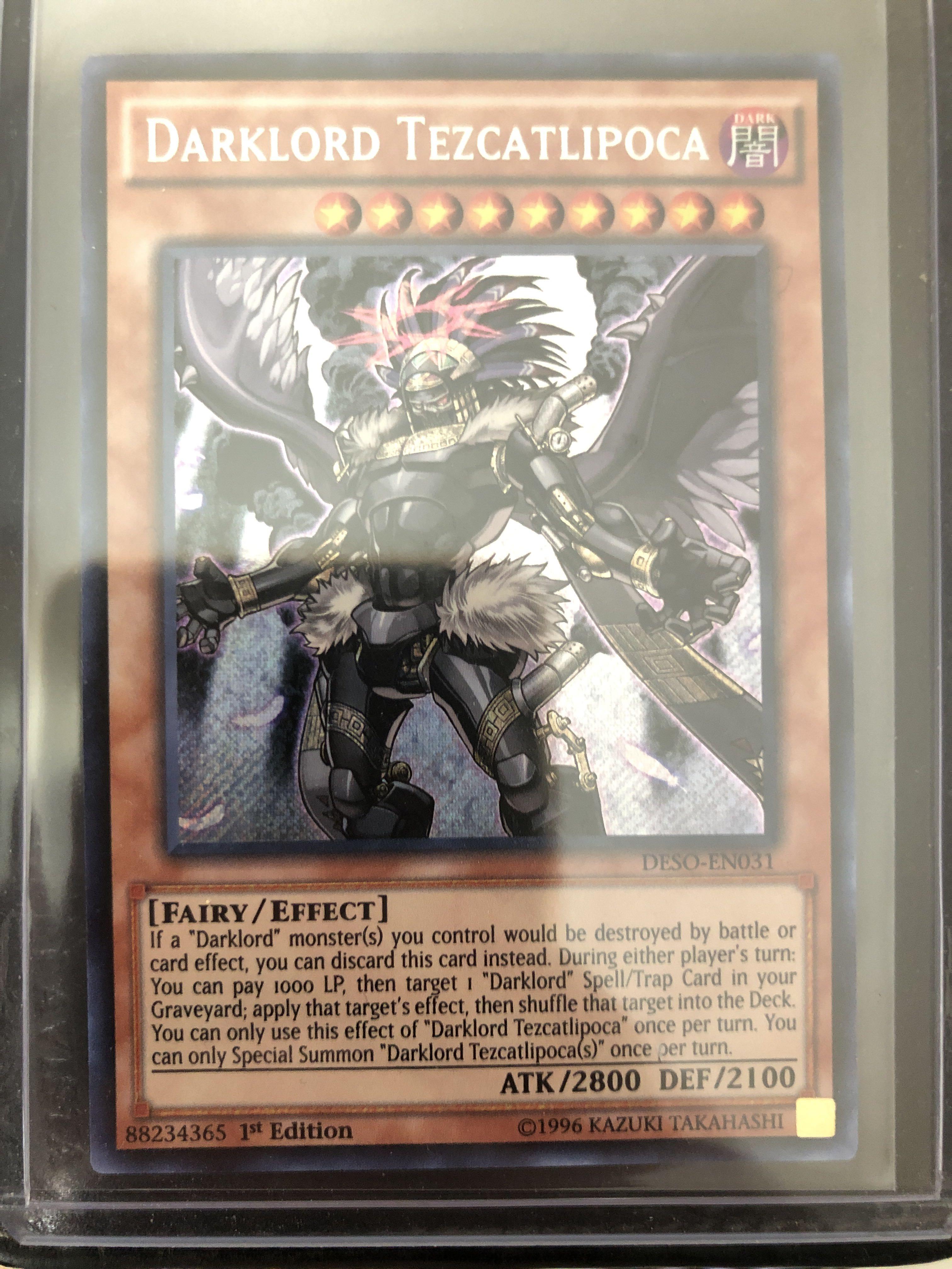 遊戲王Yugioh: Darklord Tezcatlipoca DESO Secret 1st, 興趣及遊戲, 玩具& 遊戲類- Carousell