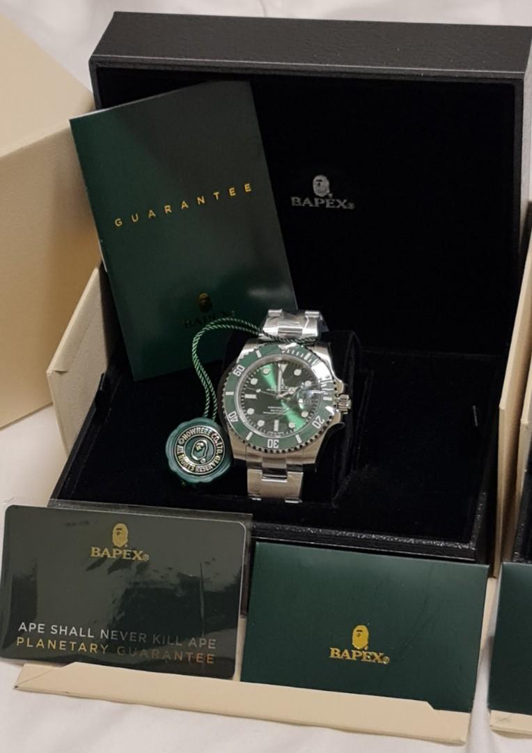 A Bathing Ape Bape BAPEX TYPE 1 Green (Not Rolex Hulk Submariner)