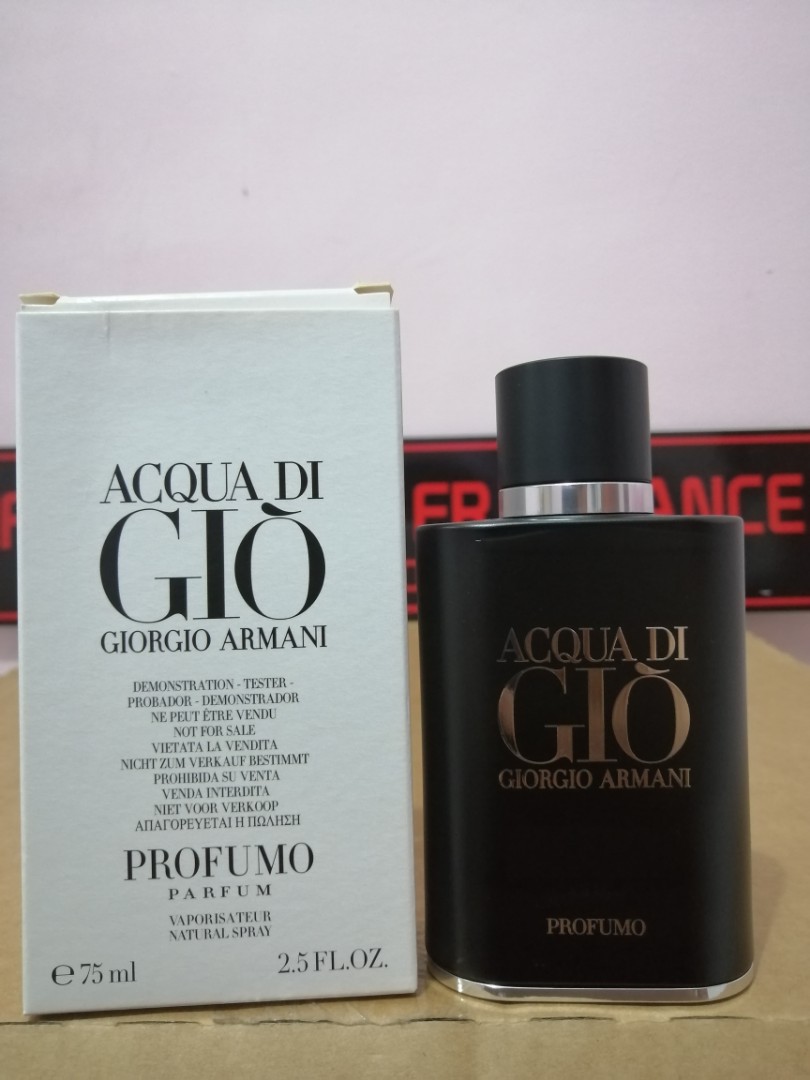 ACQUA DI GIO PROFUMO 75ML TESTER, Beauty \u0026 Personal Care, Fragrance \u0026  Deodorants on Carousell