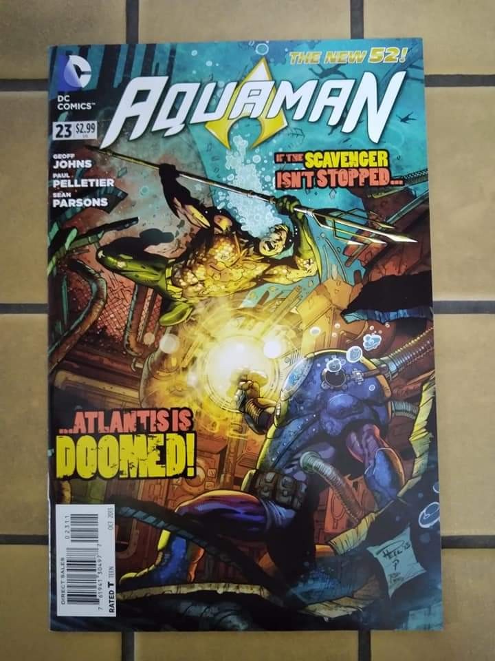 Aquaman 23 Pelletier Cover Art Dc Comic Books Stationery Comics Manga On Carousell