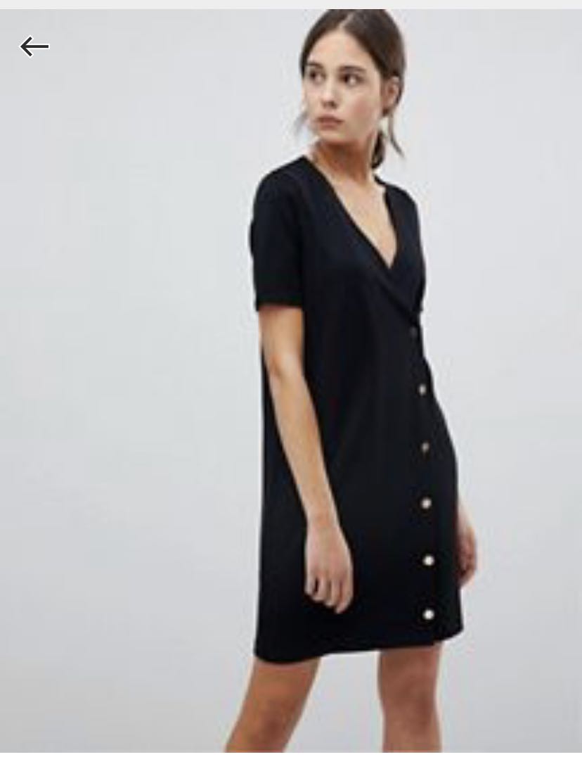 Button front t shirt dress clearance