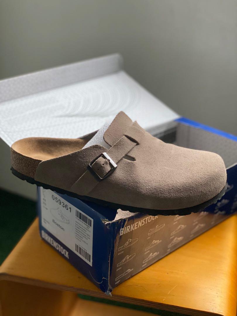 birkenstock boston taupe mens