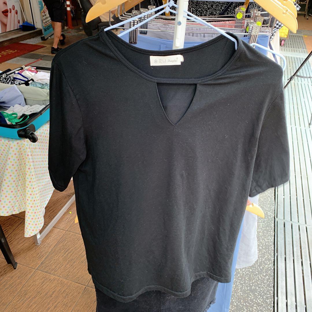 shirt with triangle cut out