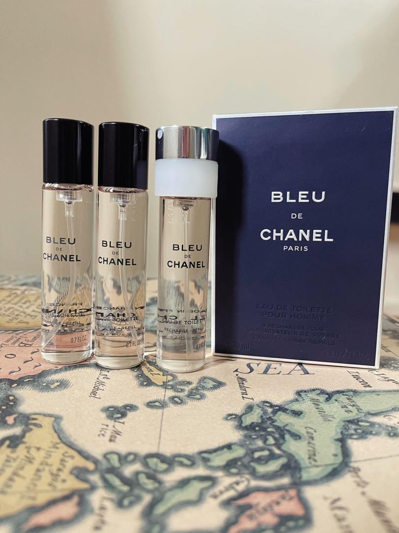 chanel blue perfume for men travel refills