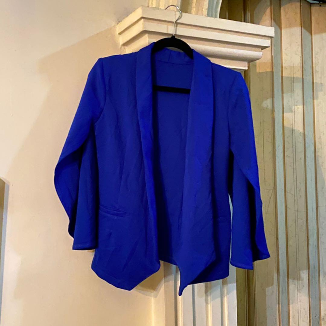 Blue cape blazer Outlet