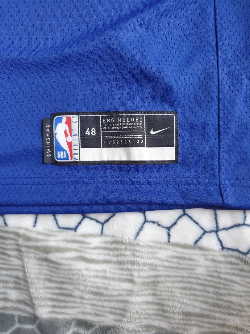 NWT-48/L SAUCESAMPLER # 15 LA LAKERS BLUE HWC AUTHENTIC SWINGMAN NBA NIKE  JERSEY