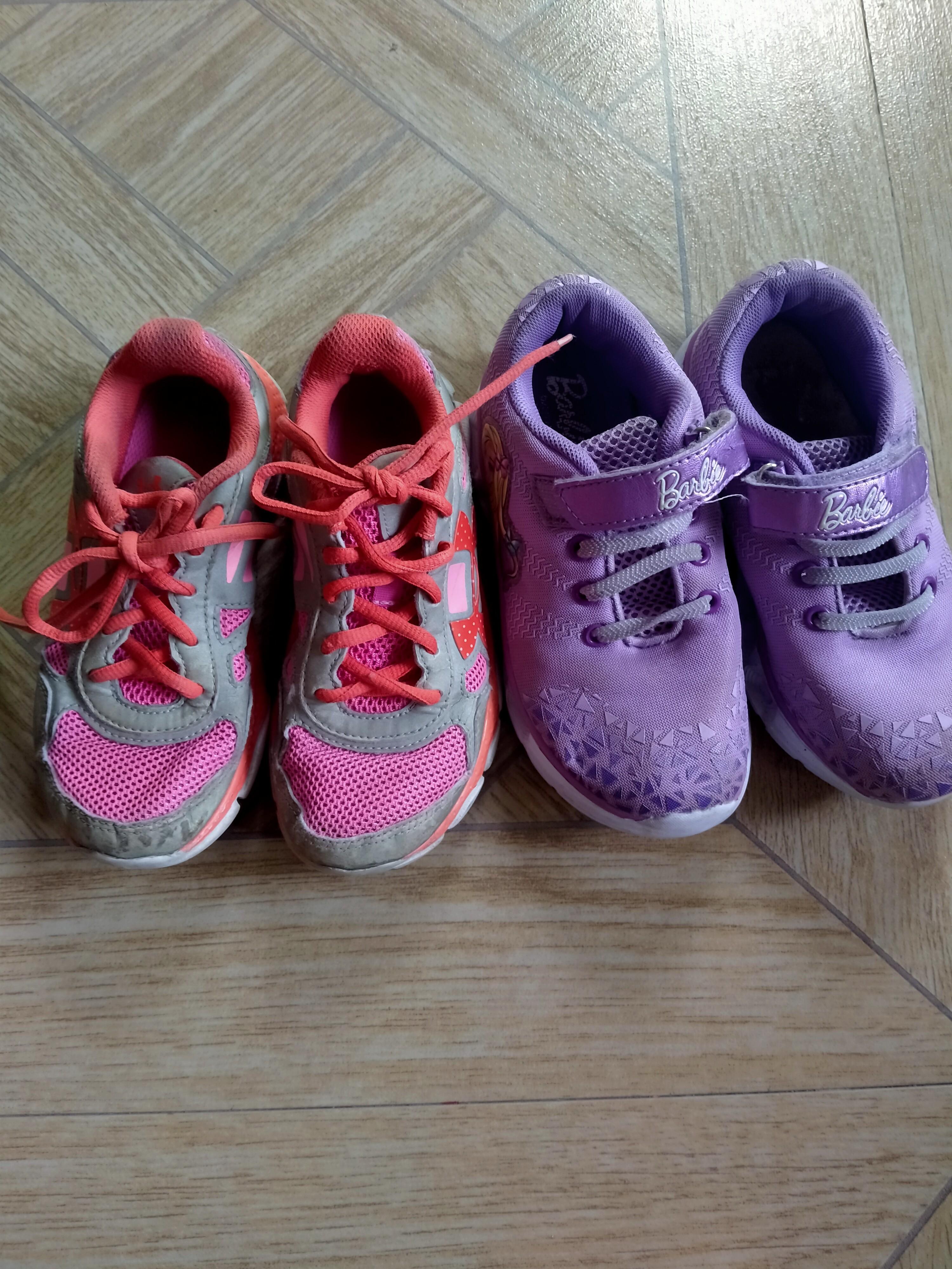 Bundle Authentic under armour barbie light up shoes kids Babies