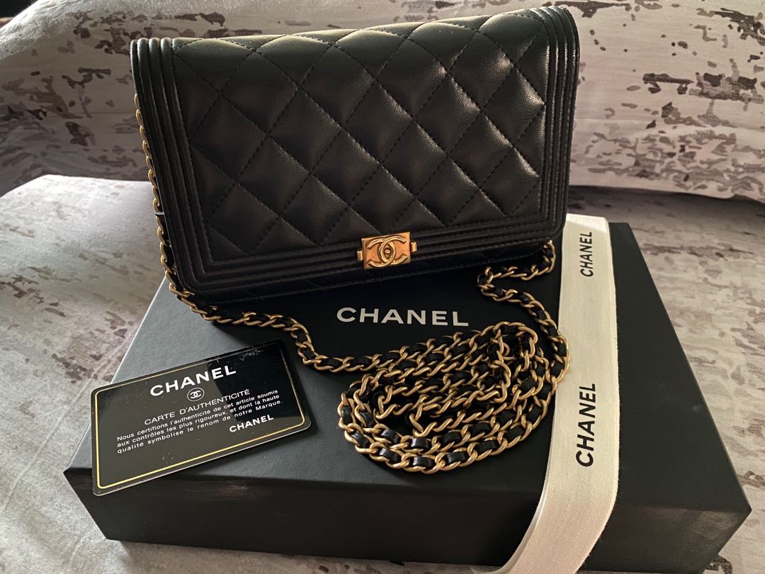 Chanel Boy WOC, Luxury, Bags & Wallets on Carousell