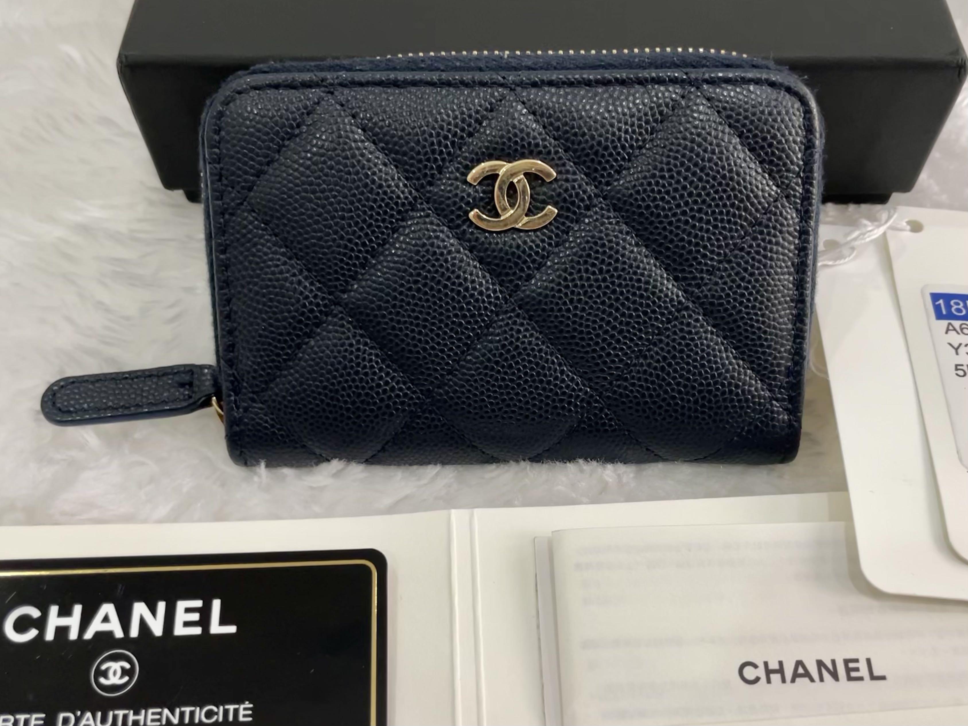 Chanel Turquoise Quilted Caviar Leather Boy Zippy Coin Purse  Yoogis  Closet