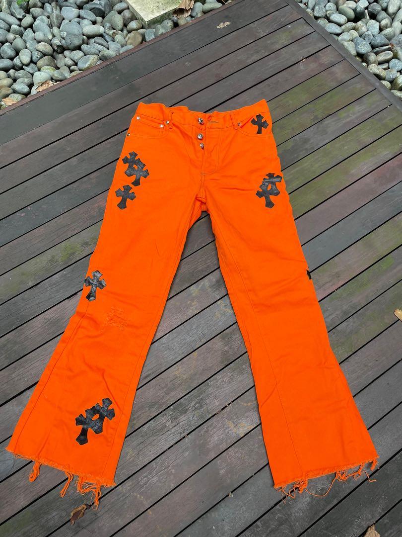 Chrome hearts off white jeans hotsell