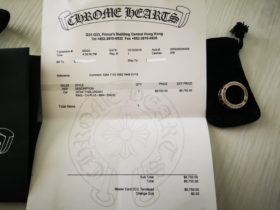 Chrome hearts mini plus ring online