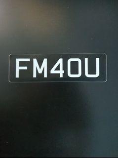 FM40U Motorcycle number for sale