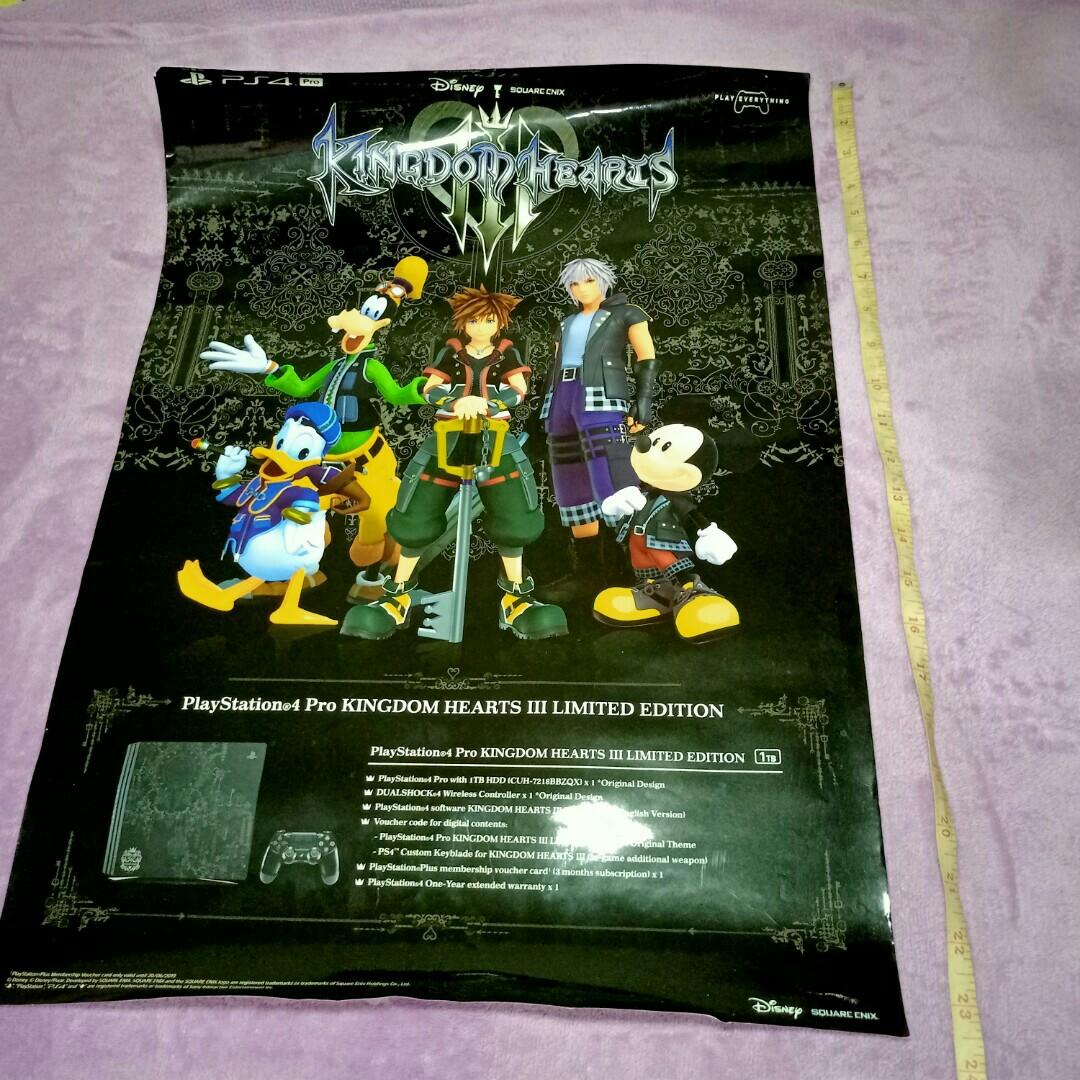 FREE Kingdom Hearts 3 poster, Hobbies &amp; Toys, Memorabilia ...