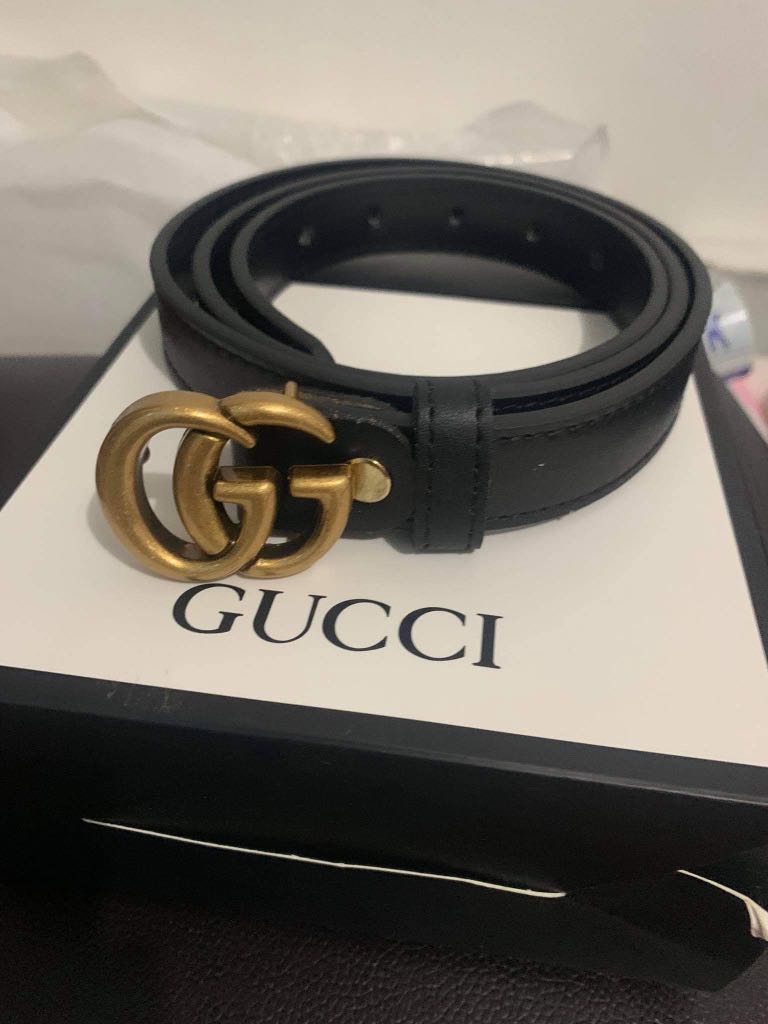 Gg Marmont Slim Belt Women S Fashion Watches Accessories Belts On Carousell