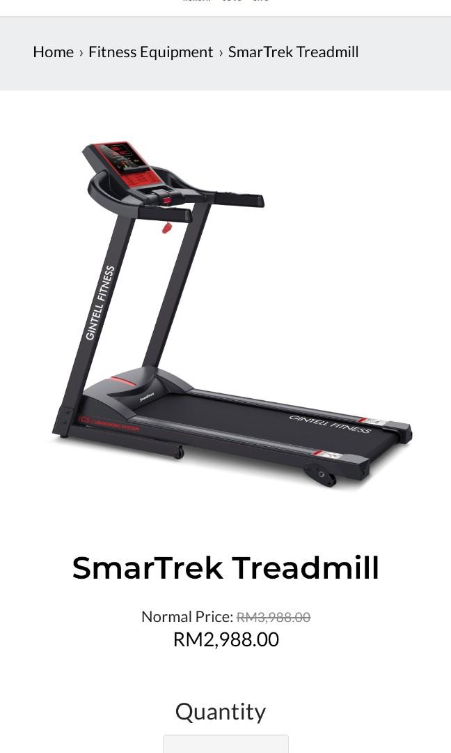 Gintell Treadmill Smartrek 99 New Sports Equipment Exercise Fitness Cardio Fitness Machines on Carousell