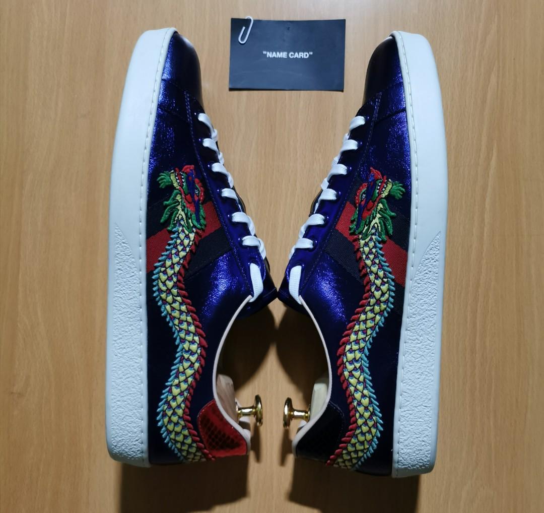 Gucci ace hot sale dragon blue