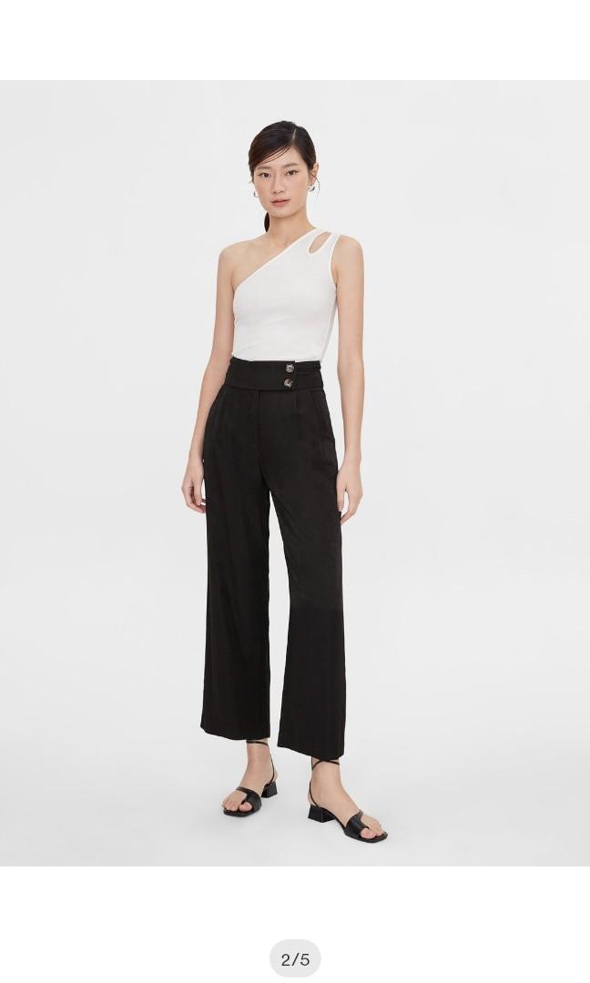 Double Button Pants - Black