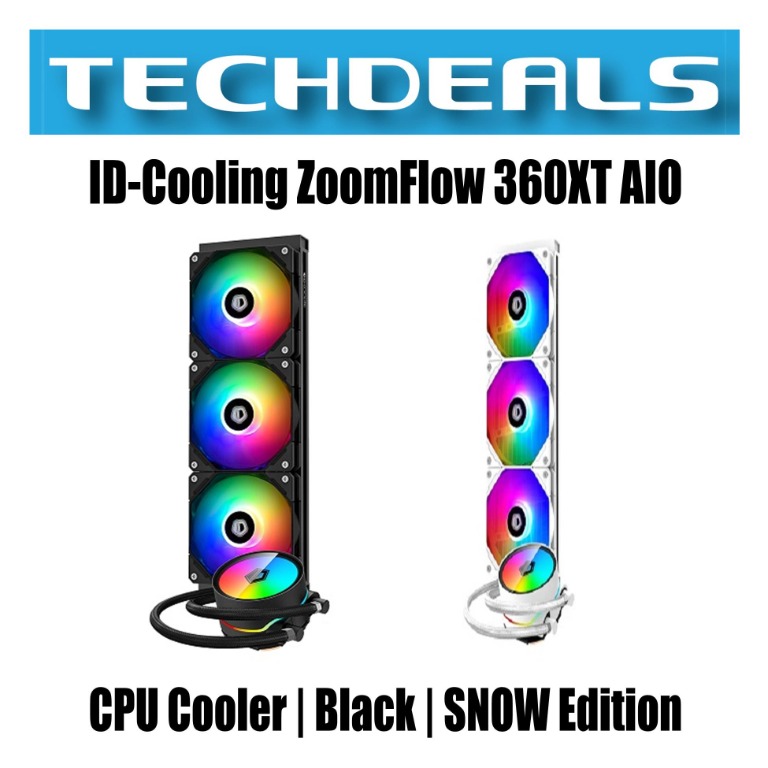 ID-Cooling ZoomFlow 360XT AIO CPU Cooler Black SNOW Edition