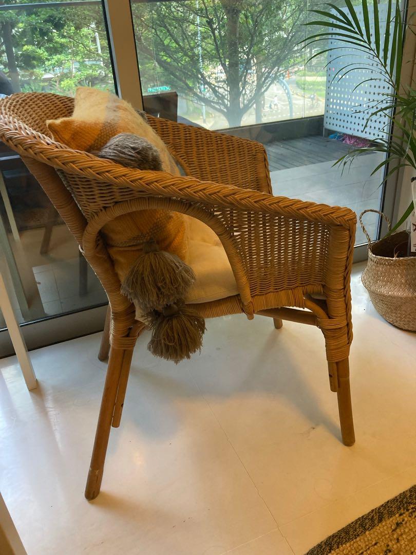 Ikea rattan chair cushion best sale