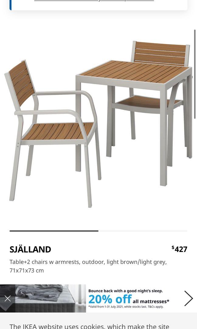 Ikea sjalland outdoor dining set, Furniture & Home Living, Outdoor