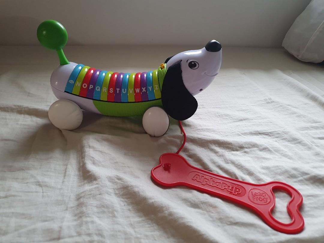 Leapfrog AlphaPup (preloved) (Category: Infant Playtime) located in Quezon City. Submitted by mombie888 (Listing ID 1098274601, Image 3). Description: SRP: PHP1,499.75 Barely used. With box. Batteries not included. RFS: decluttering Payment: Gcash or BPI Pick-up/Shipping via Grab/Lalamove c/o buyer..