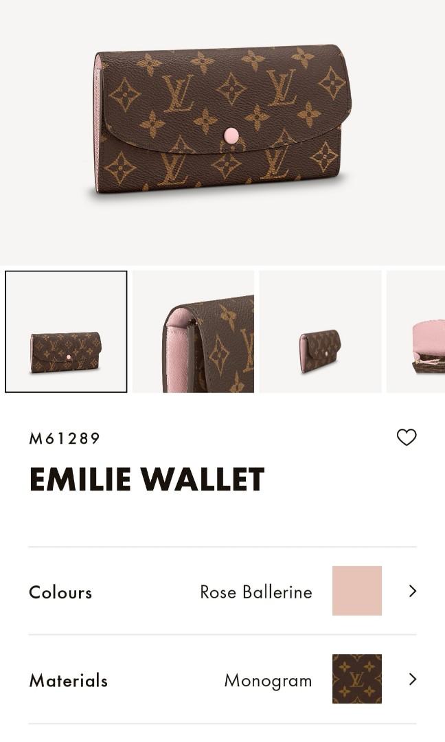 Shop Louis Vuitton 2023-24FW Emilie wallet (M61289, M60697) by Hiauditor