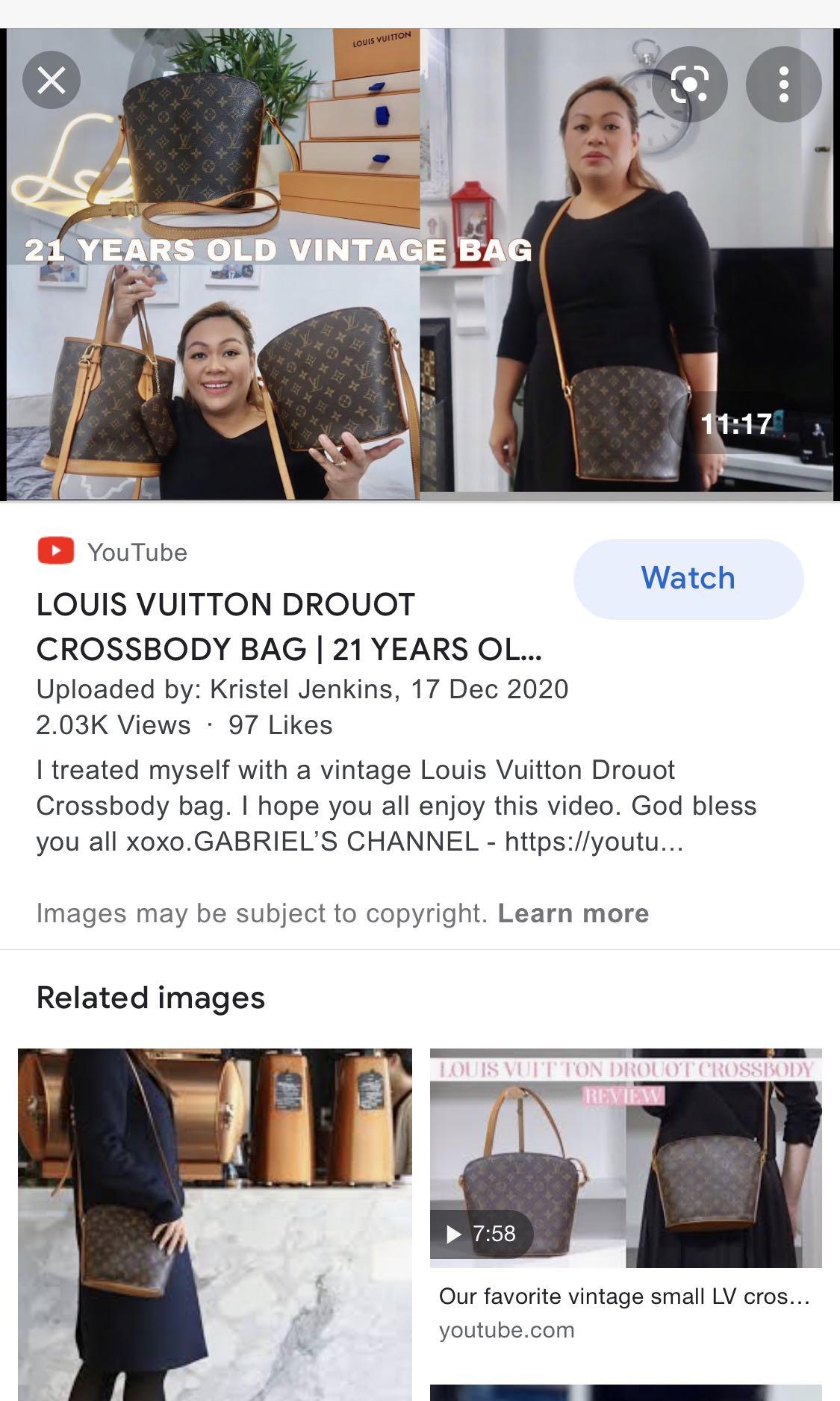 LOUIS VUITTON DROUOT CROSSBODY BAG  21 YEARS OLD VINTAGE BAG 
