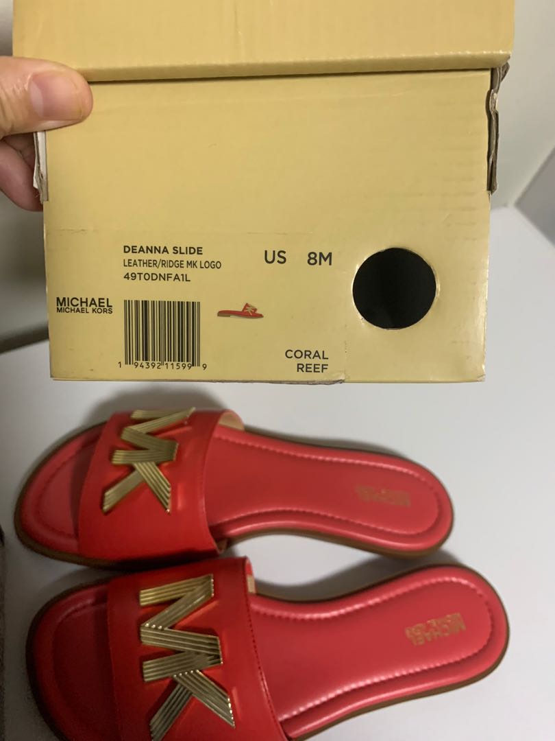 Michael kors slides red sales
