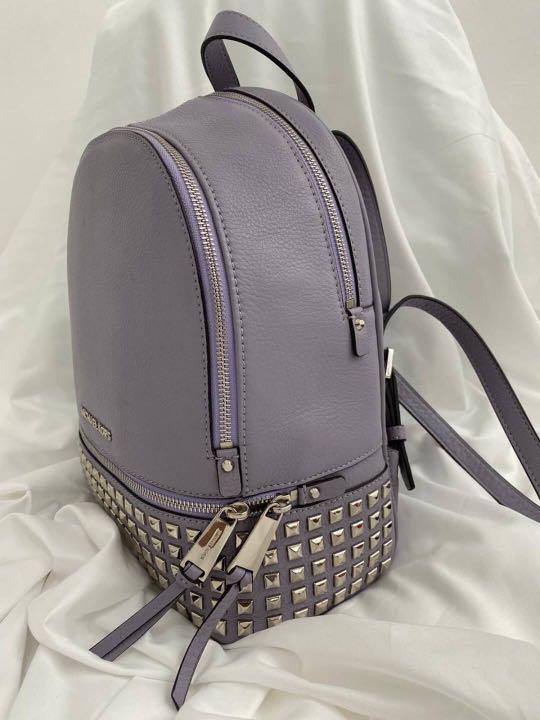 rhea small studded leather backpack